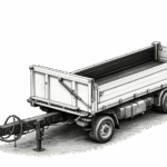 Transporte Grixa - LKW Anhänger als Zeichnung