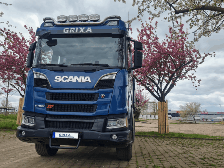 Transporte Grixa - 3-Achs-Seitenkipper mit Anhänger