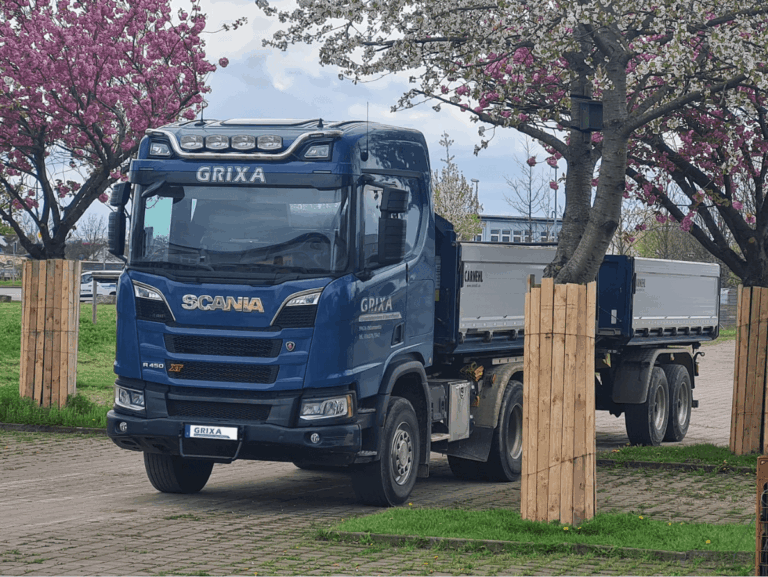 Transporte Grixa - 3-Achs-Seitenkipper mit Anhänger